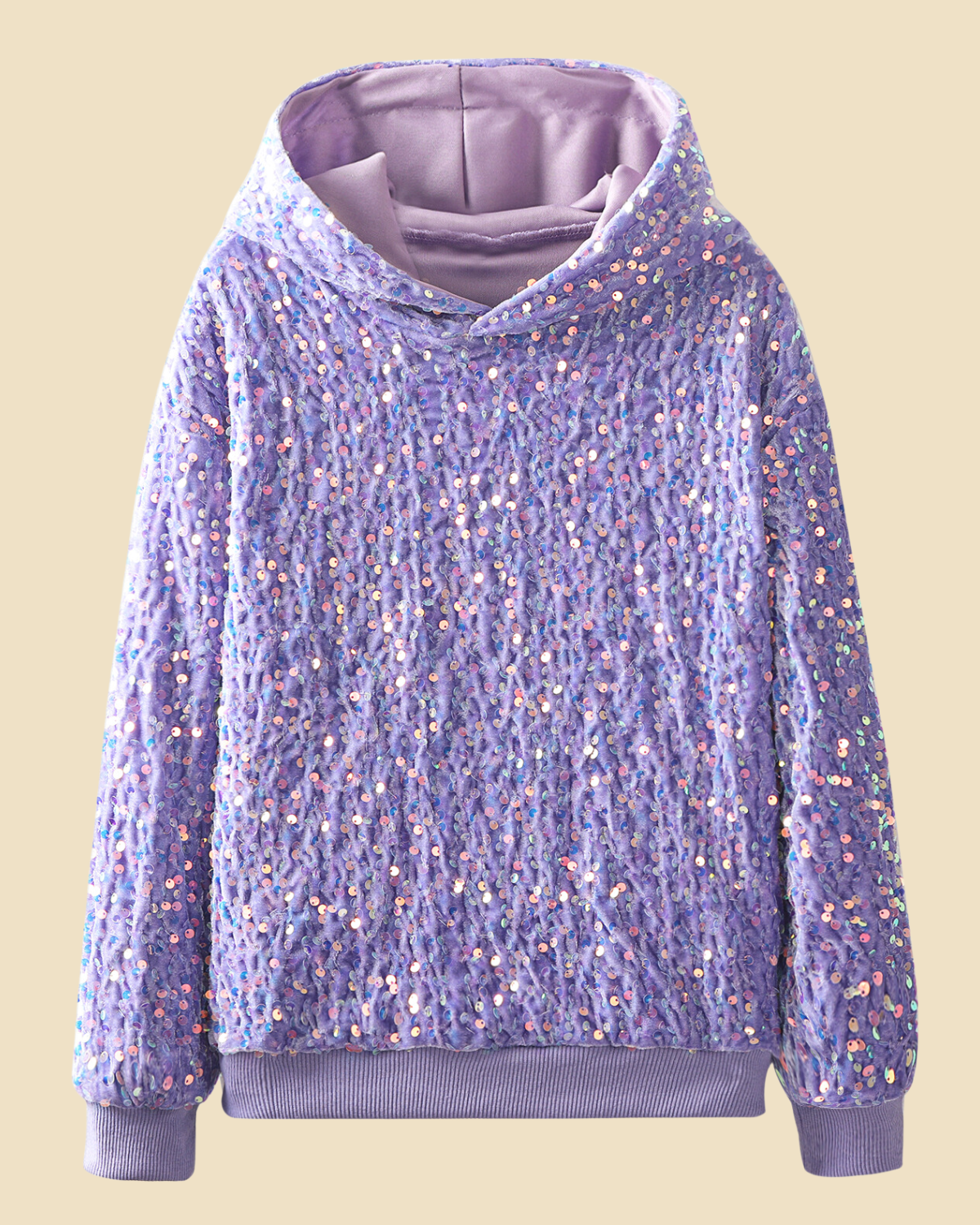 Sparkle & Shine: Girls' Sequin Sweatshirt with Pockets