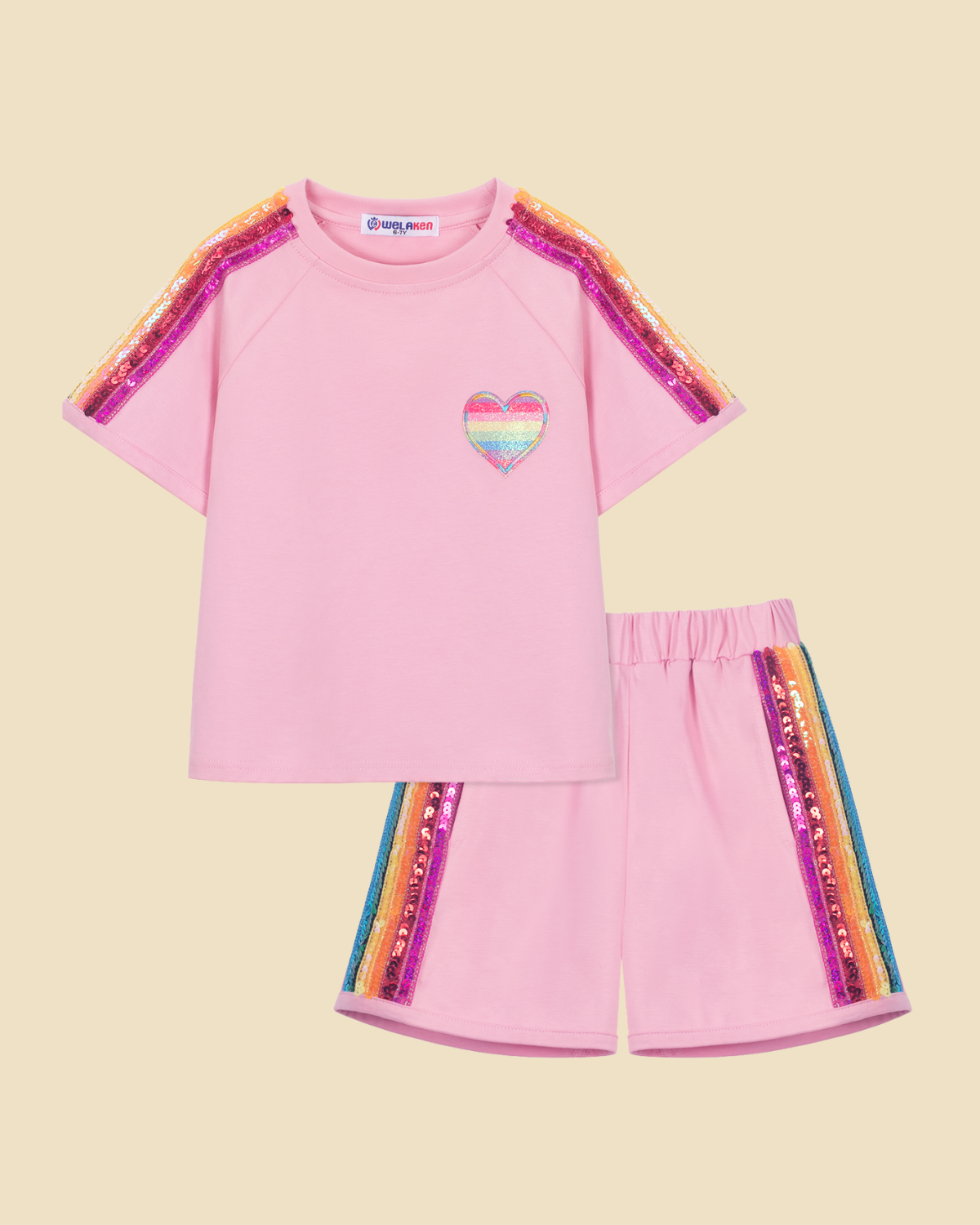 Rainbow Sequin Set