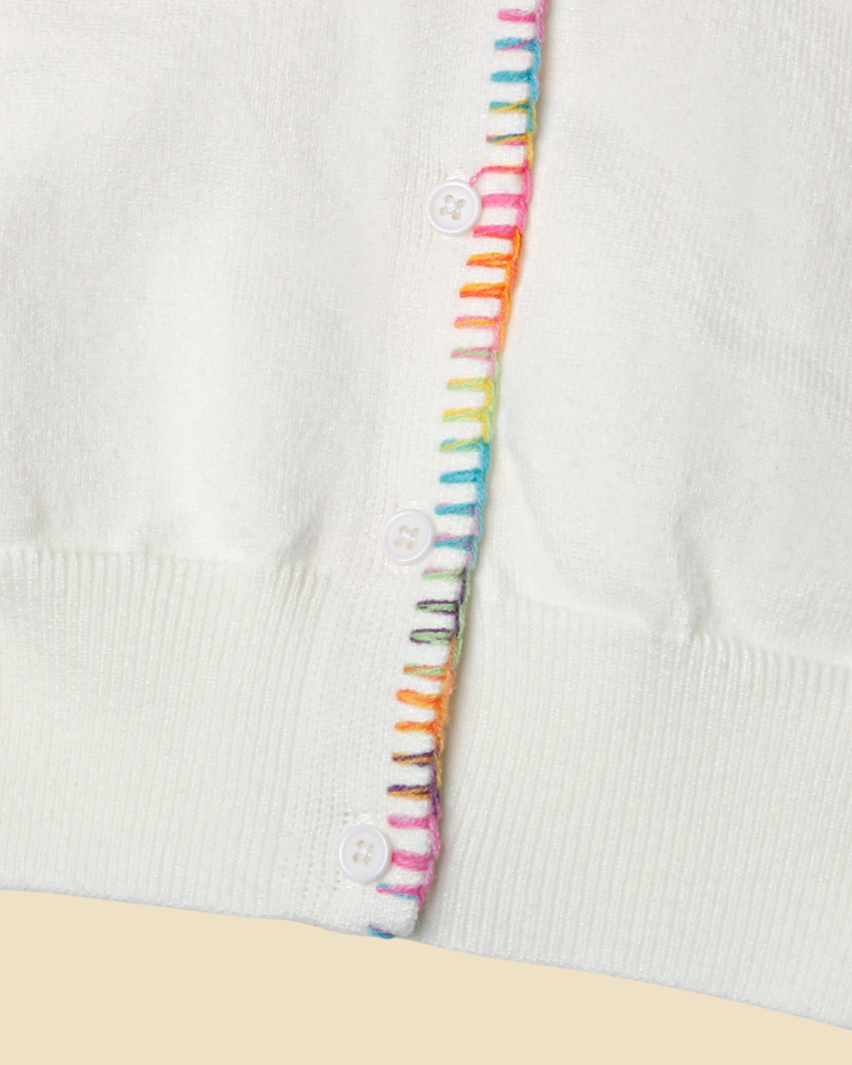 Rainbow Trim Cardigan