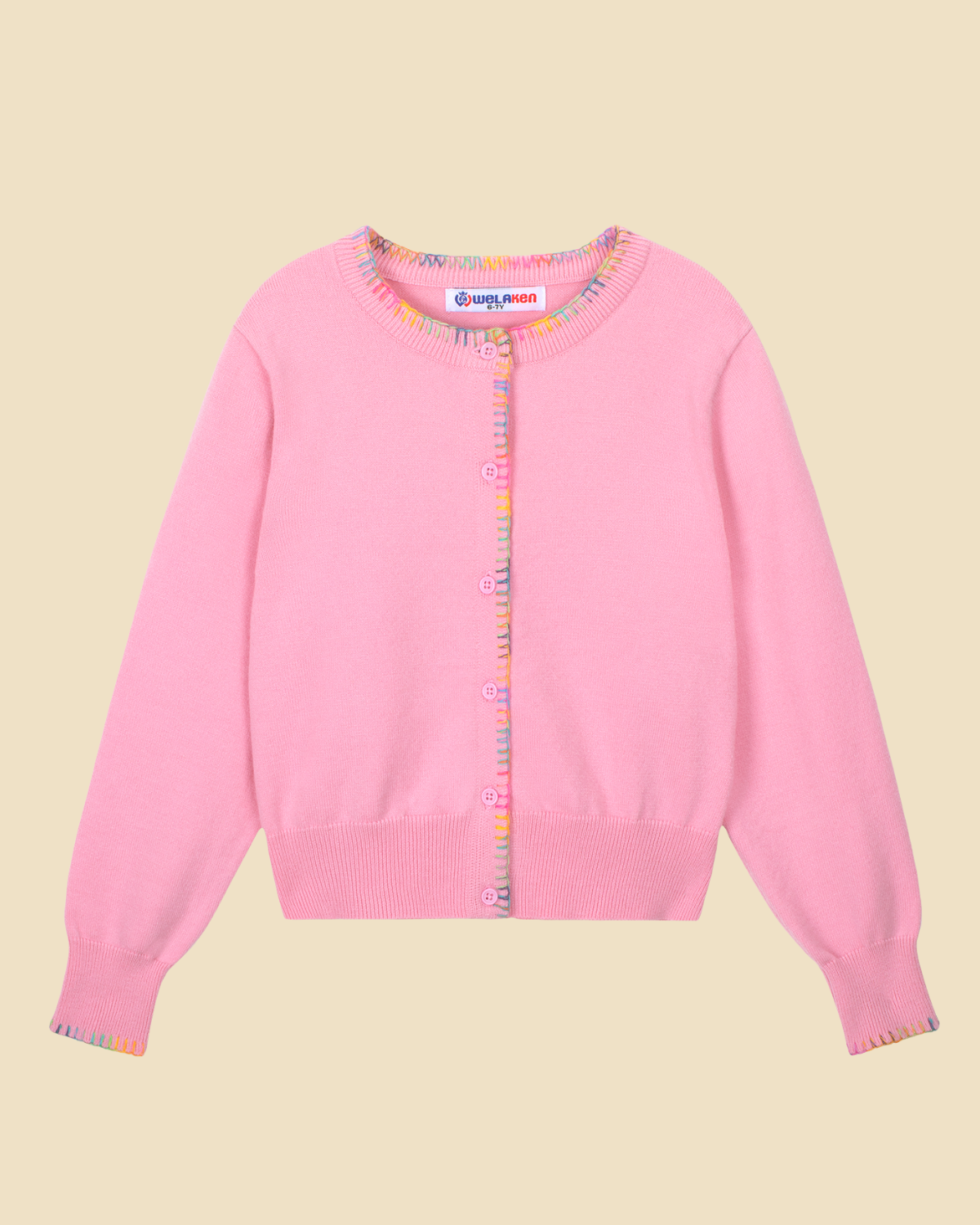 Rainbow Trim Cardigan