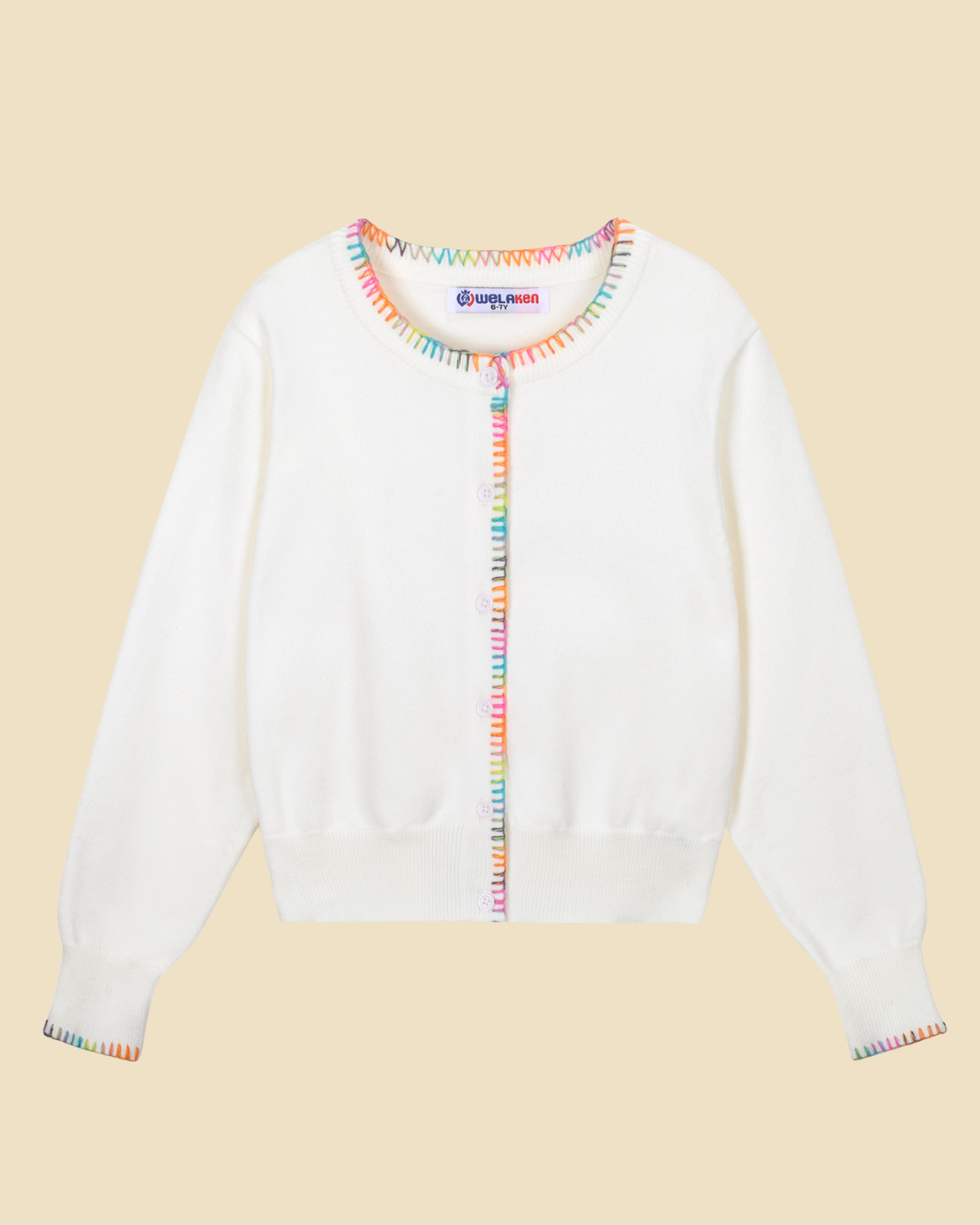 Rainbow Trim Cardigan