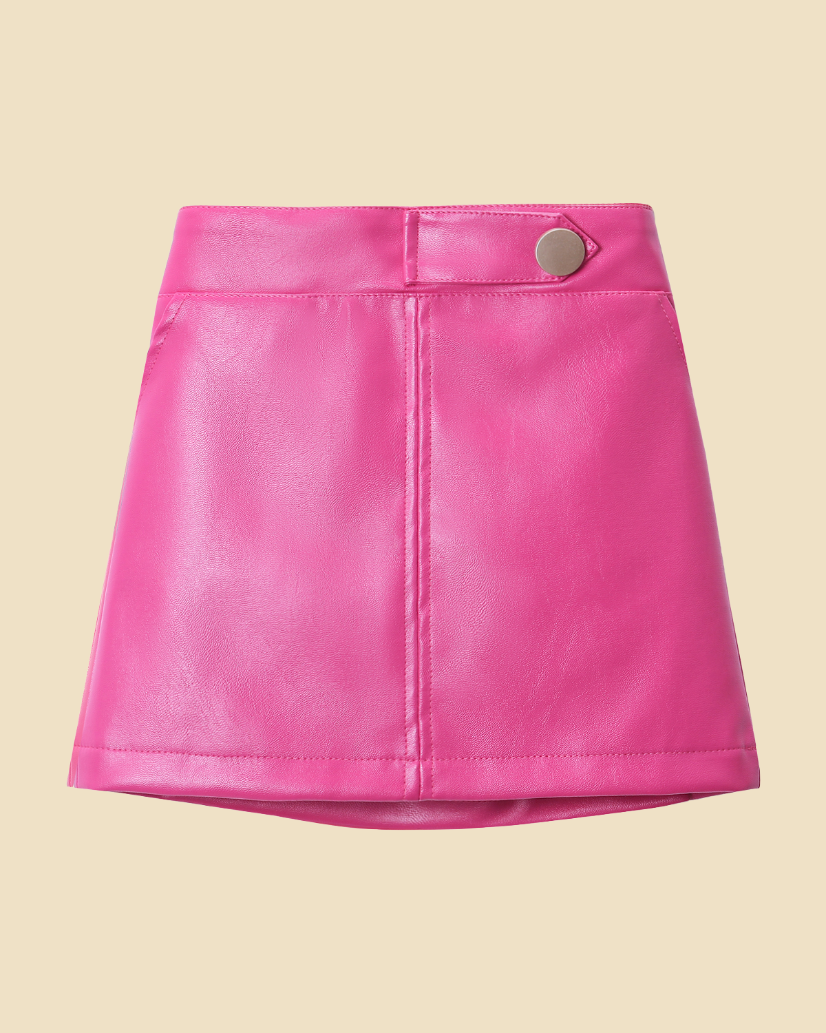 Sassy Chic: Girls' Faux Leather Short Skirt