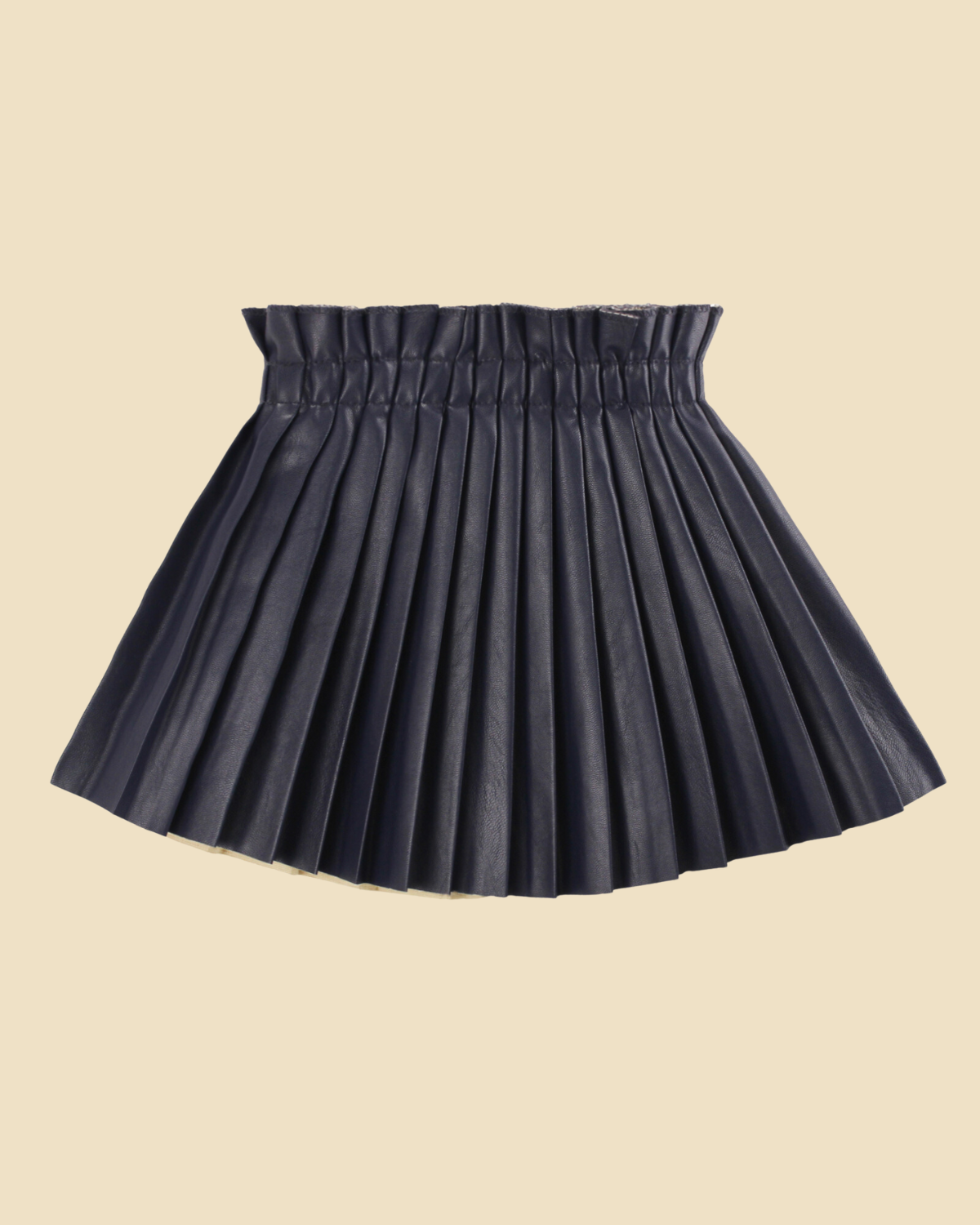 Swing into Style: Girls' Faux Leather Pleated Skirt